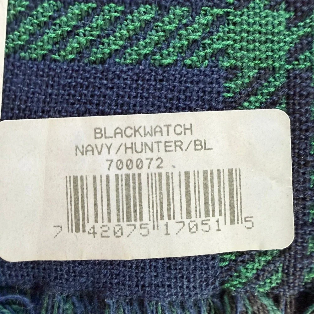VTG The Rug‎ Barn Placemats Set of 4 Navy Green Blackwatch Plaid Cotton New!